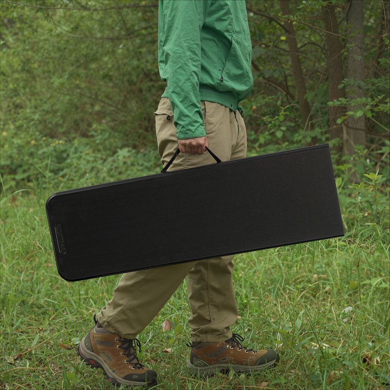 6 ft Fold-in-Half Bench with Carrying Handle, Steel Frame