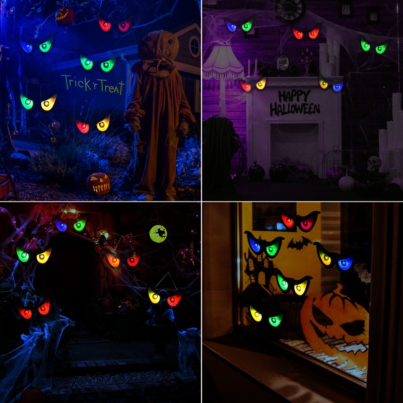 Halloween Ghost Eyes String Lights RGB Flashing Waterproof Indoor Outdoor Decor