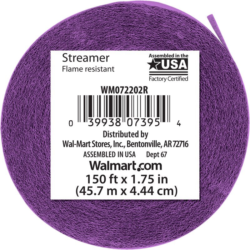Purple Paper Party Streamer 150 Feet for Events & Decorations