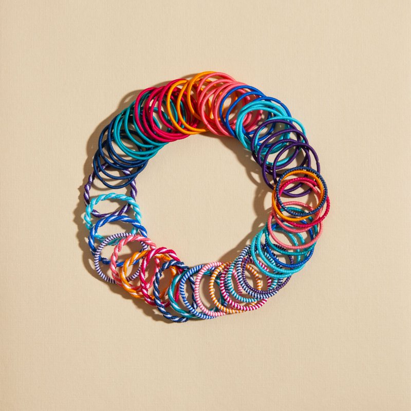 Ouchless No Metal Hair Ties - Assorted Candy Colors, 30 Count