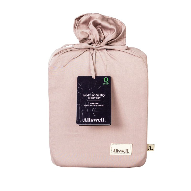 Full Blush Wine Bamboo Sheet Set - Soft & Silky 4-Piece, 300 TC Sateen