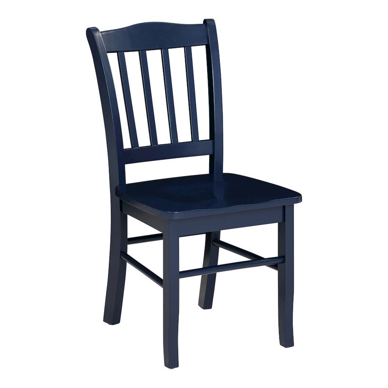 Shaker Dining Chairs Set of 2 - Navy Blue Finish