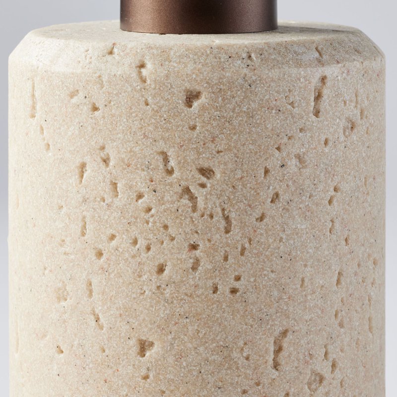3 Pack Faux Stone Soap Dispensers - 14 oz Bathroom & Kitchen Decor