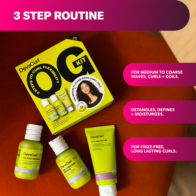 3-Piece Curl Care Routine Kit: Sulfate-Free Shampoo, Conditioner & Cream