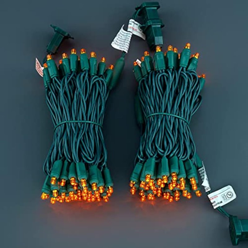 Wick's Outdoor Living LED 5MM Orange Holiday String Lights - 24 FT, 70 Bulbs, Indoor & Outdoor Use