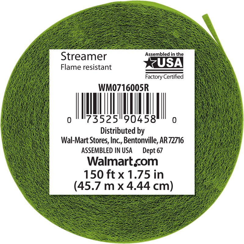 4 Pack Lime Green Paper Party Streamers - 150 Feet for Events & Decorations