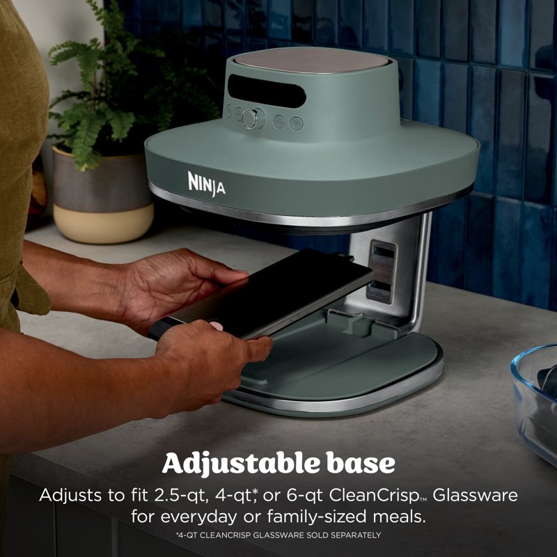 Glass Air Fryer 6-in-1 Countertop Cooking System - 6-Qt and 2.5-Qt Capacity