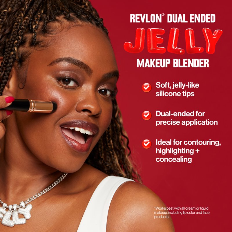 Dual Ended Jelly Makeup Blender - Silicone Tool for Seamless Application