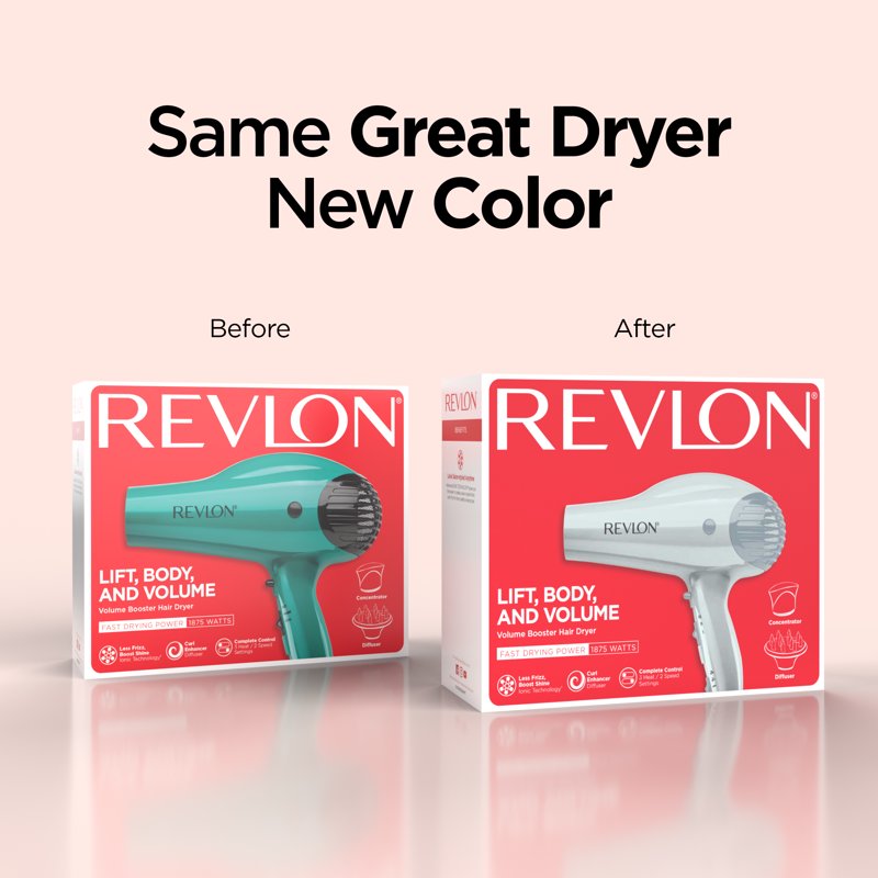 Ionic Hair Dryer 1875W with Volumizing Diffuser, Blue Silver