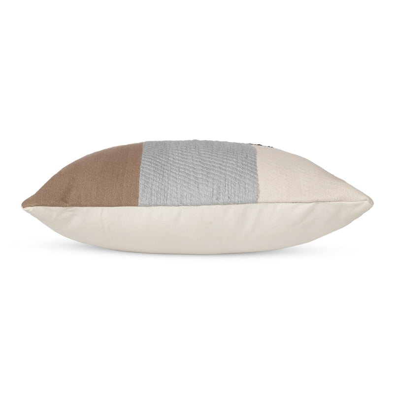 Lumbar Decorative Pillow - Neutral Colorblock, 14 x 19 Inches, Mainstays Variation 1
