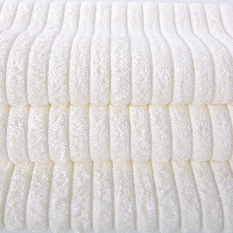 White 20x20 Inch Corduroy Velvet Throw Pillow Set - Decorative Accent Cushions