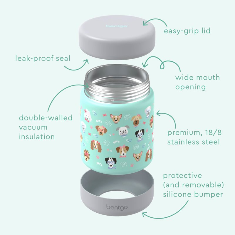 Stainless Steel Food Jar for Kids - 11 fl oz - Puppy Love