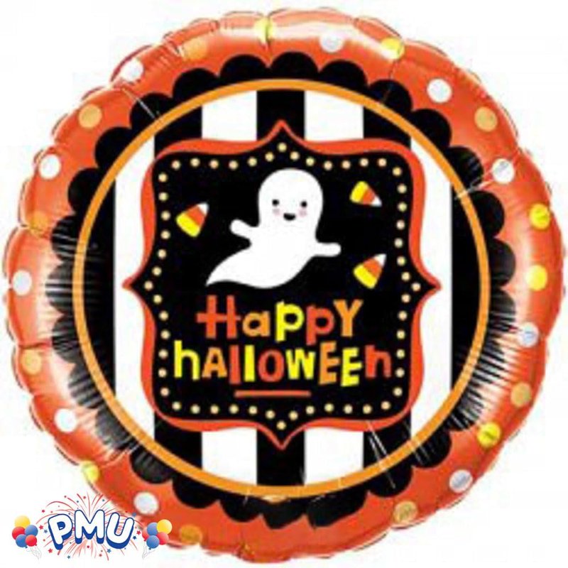 PMU Halloween Balloon Bouquet - 5 Assorted 18in Mylar Balloons with Vampire Bats Variation