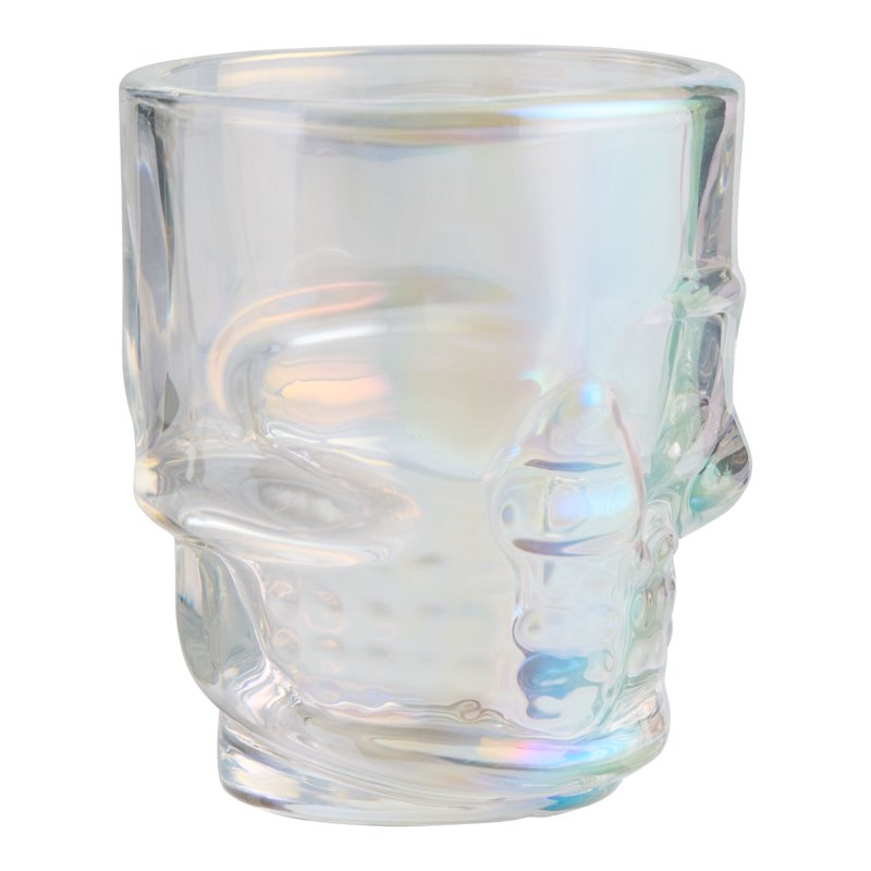 Luster Finish Skull Shot Glasses Set of 6 - 1.75oz Gothic Glassware