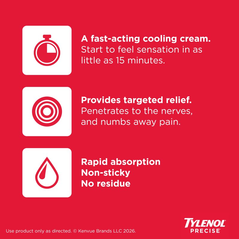 Precise Cooling Pain Relief Roll-On with 4% Lidocaine and Menthol, 4 oz