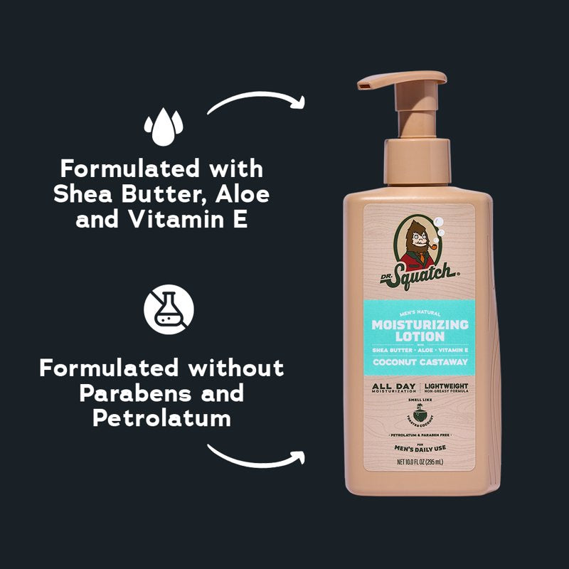 Natural Body Moisturizer Lotion for Men - Lightweight & Non-Greasy Formula