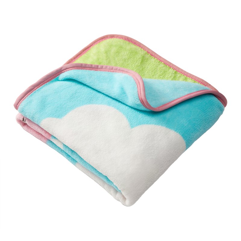 Gabby's Dollhouse Kids Fleece Throw Blanket - Flowery Fun, 46x60, Soft Microfiber, Cozy Blue & Green