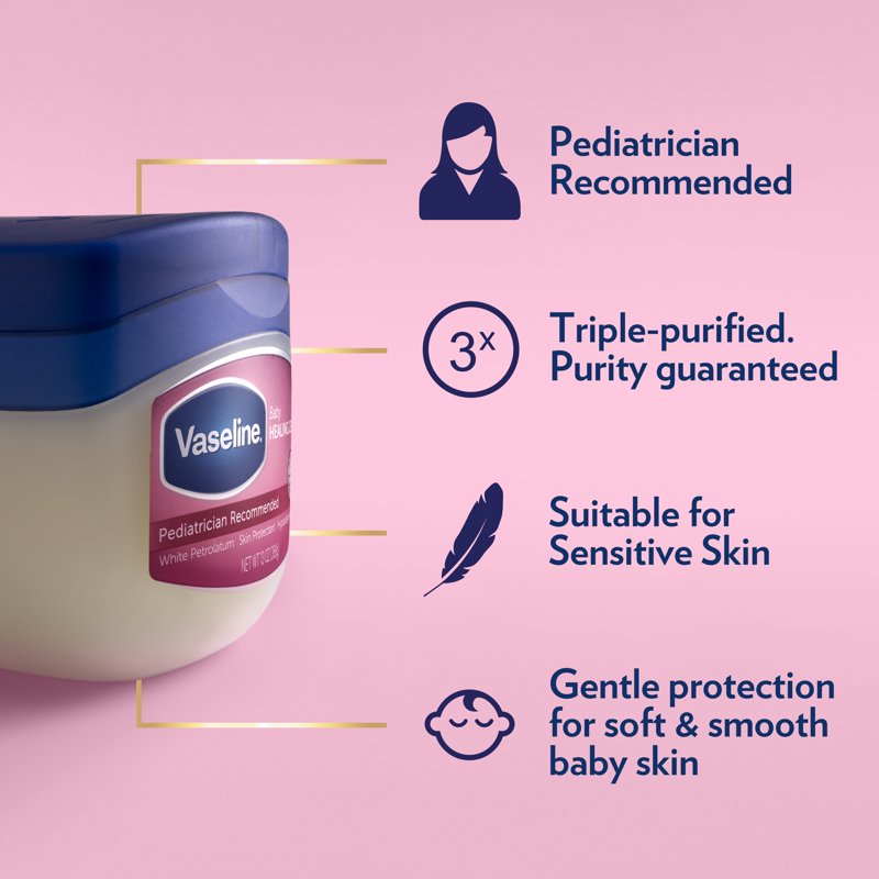 Petroleum Jelly for Baby Skin - 13 oz, Hypoallergenic Moisturizer
