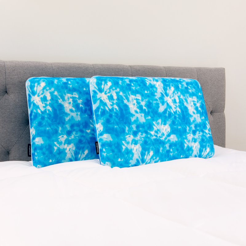 Memory Foam Fun Pillow with Cool-to-The-Touch Cover - Ocean Ice, Standard/Queen, 2 Pack