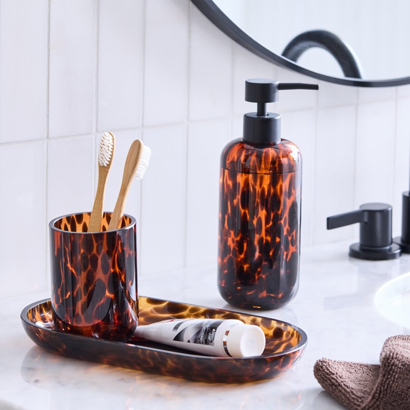 Confetti Mouth-Blown Glass Toothbrush Holder - Better Homes & Gardens