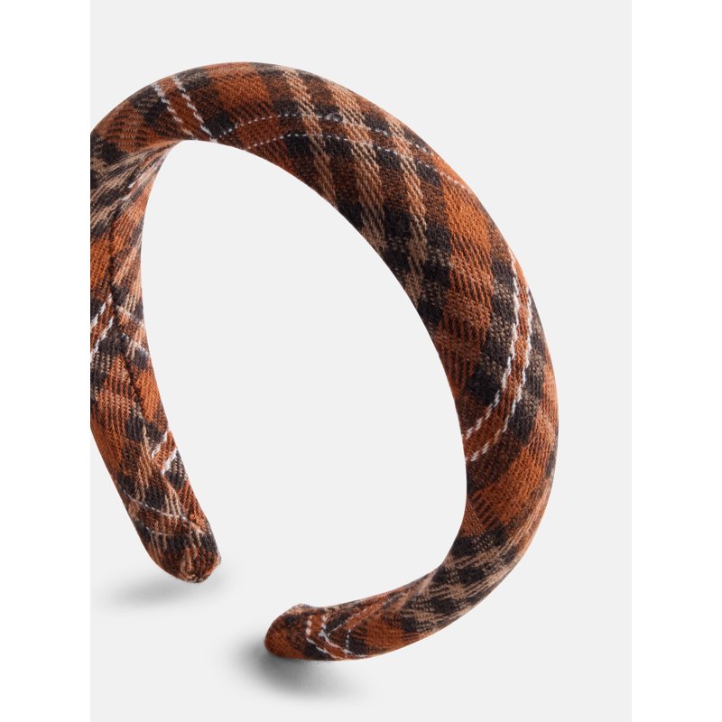 Women's Plaid Headband - Brown Autumn Fashion Accessory - Way To Celebrate