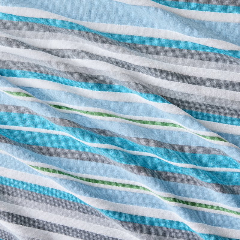 Better Homes & Gardens Coastal Tropez Striped Blue & Gray Cotton-Blend Beach Towel - Oversized & Absorbent