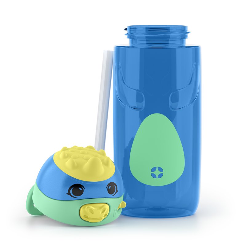 16oz Kids Water Bottle - Durable Leak-Proof Design, Azure Blue