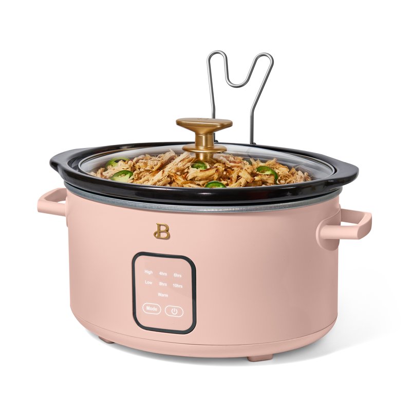 4 Qt Slow Cooker with Touch-Activated Display - Rose