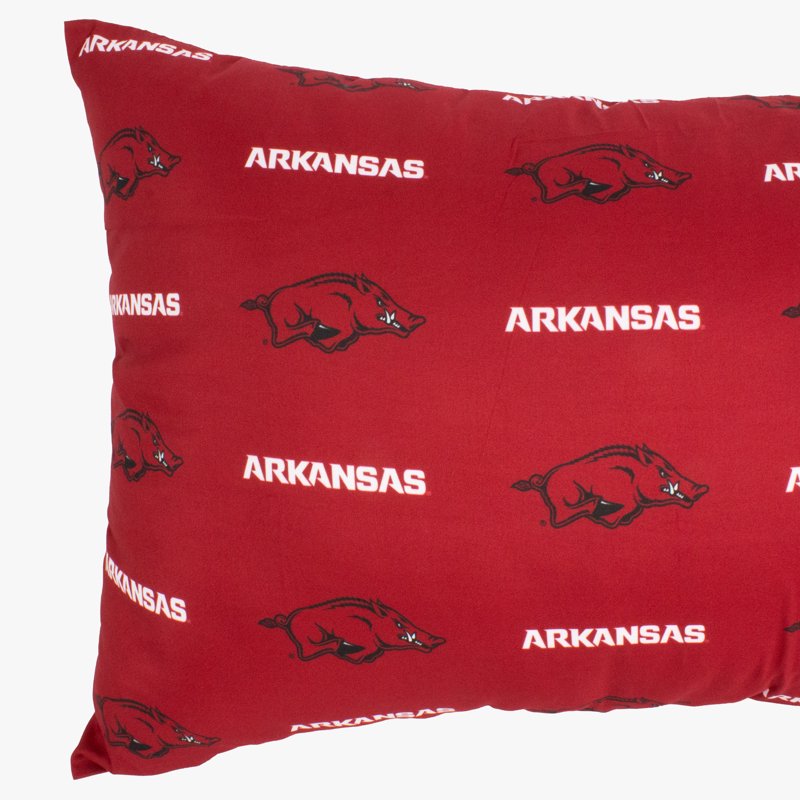 Arkansas Razorbacks Pillowcase Set - King Size 20x40 Inches, 2 Pack, Cotton Sateen