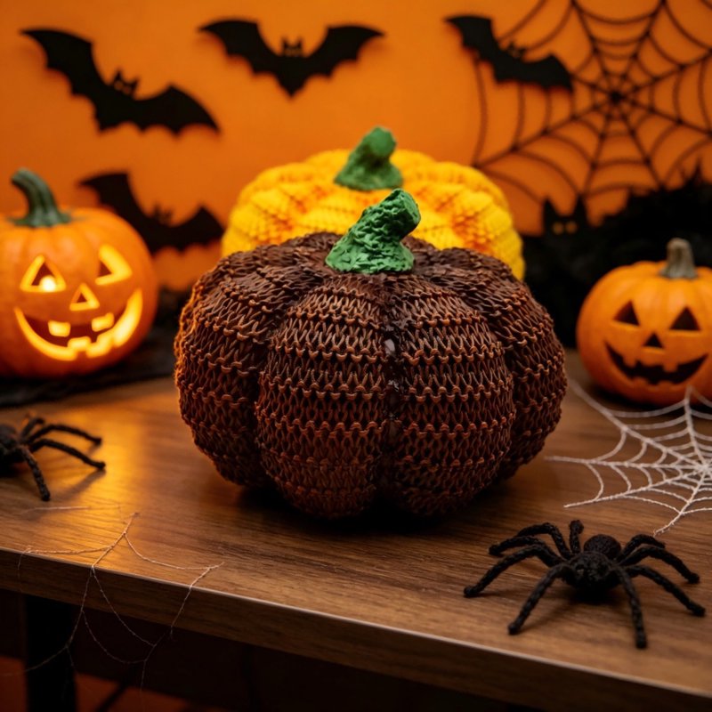 Halloween Pumpkin Decorations 2 Pack - Artificial Fall Ornaments 2.7x3.8 Inch K