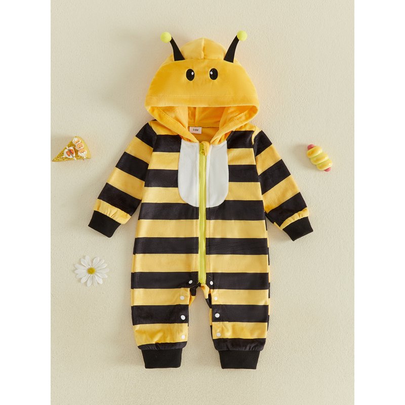 Baby Bee Halloween Costume Jumpsuit for 6-12 Months - Toddler Cosplay Outfit
