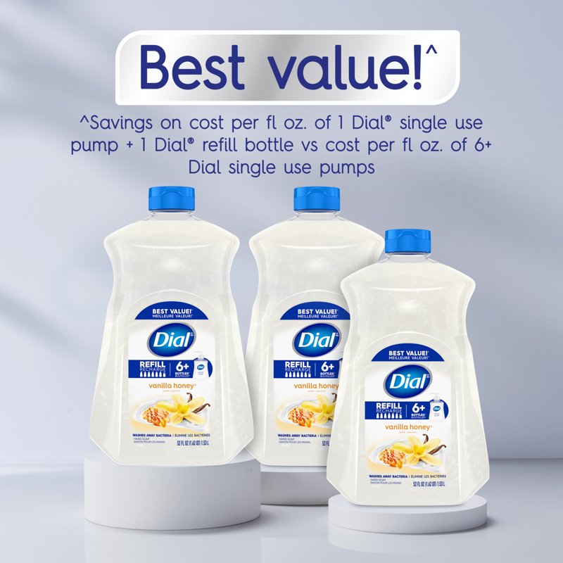 Clean + Gentle Liquid Hand Soap Refill, Vanilla & Honey, 52 oz