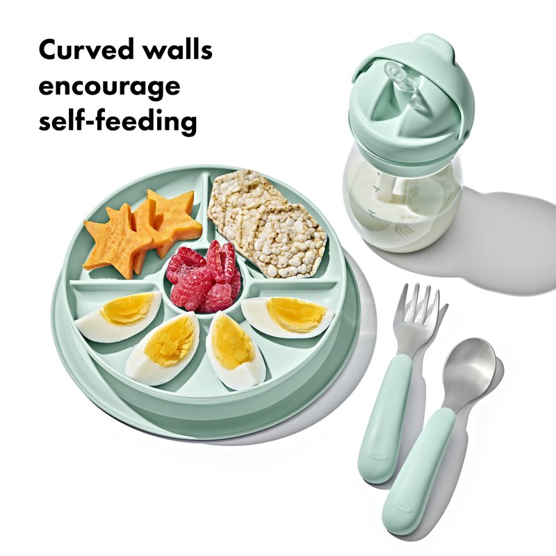 Suction Divided Plate for Baby & Toddler - Opal