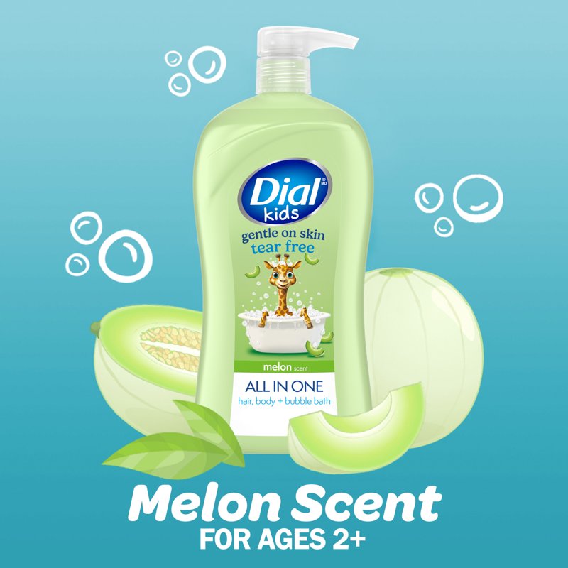 Kids All-in-One Hair & Body Wash - Tear-Free Melon Scent, 32 fl oz