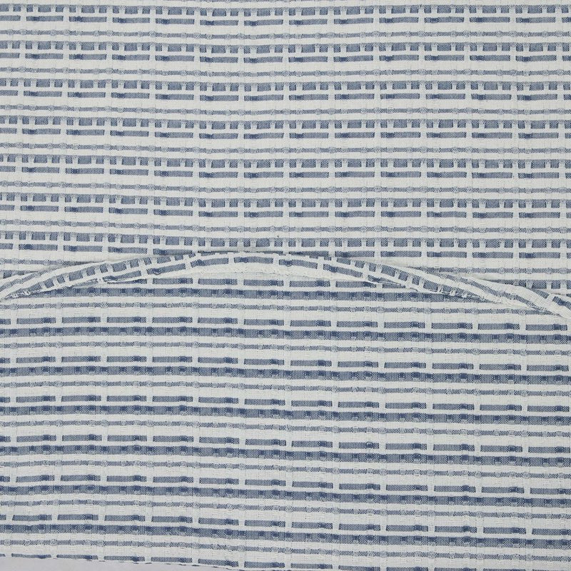 Plaid Blue Round Tablecloth - 70" Cotton & Polyester Blend