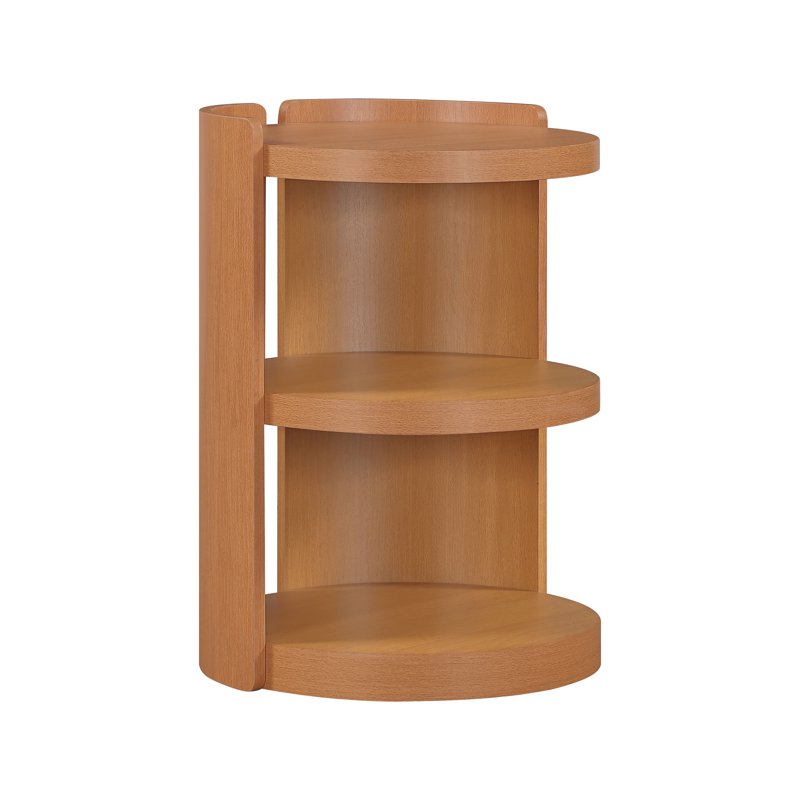 Compact Mid-Century Modern End Table with Drum Shape