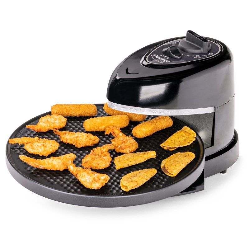 Rotating Pizza Oven with Nonstick Pan - Presto Pizzazz Plus Black