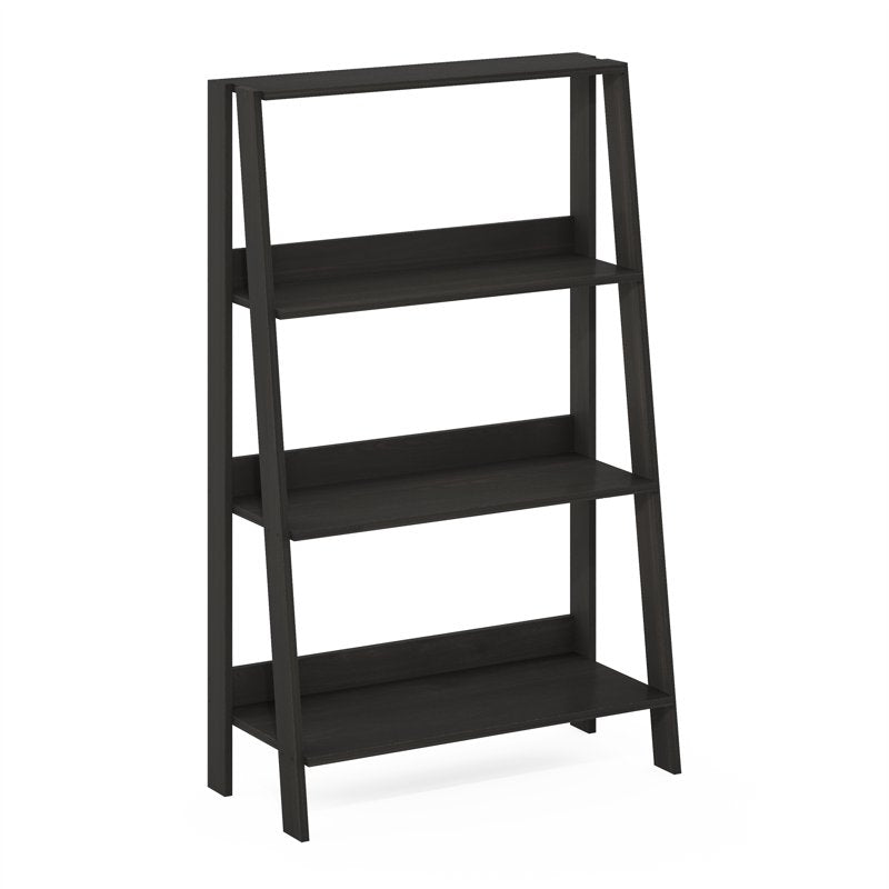4-Tier Ladder Bookcase Display Shelf - Espresso Finish