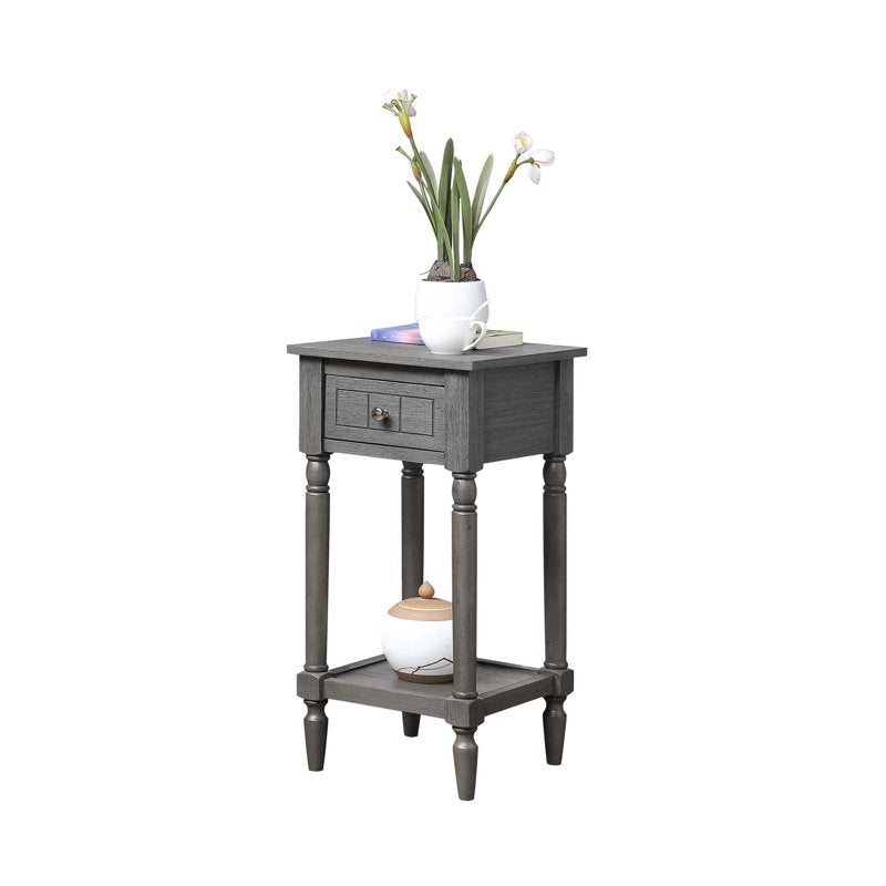 French Country Khloe 1 Drawer Accent Table with Shelf