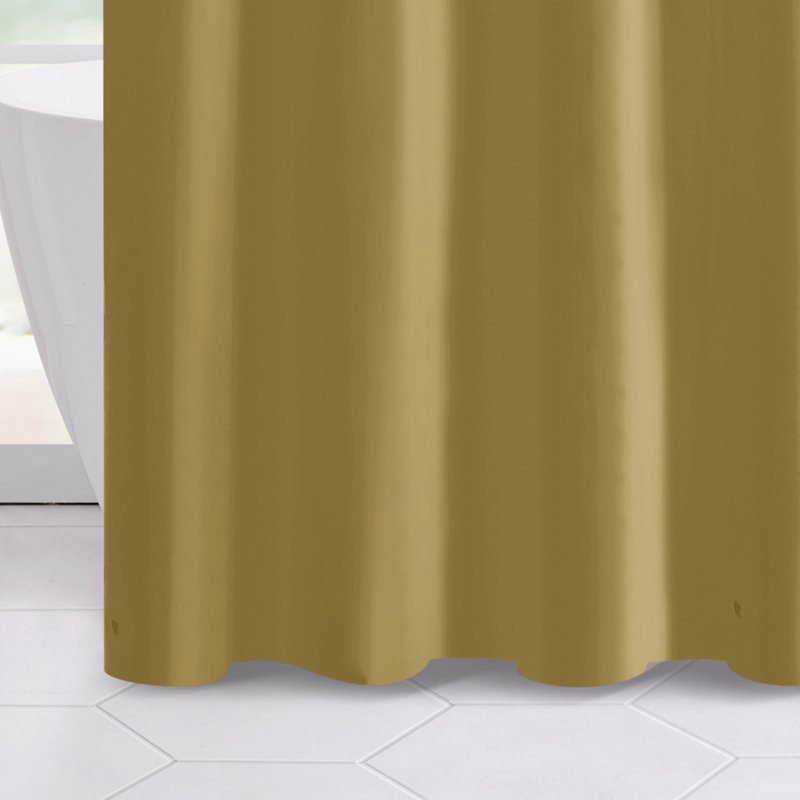 Heavy Duty PEVA Shower Liner - Hotel Style Gold, 72 x 72 Inches