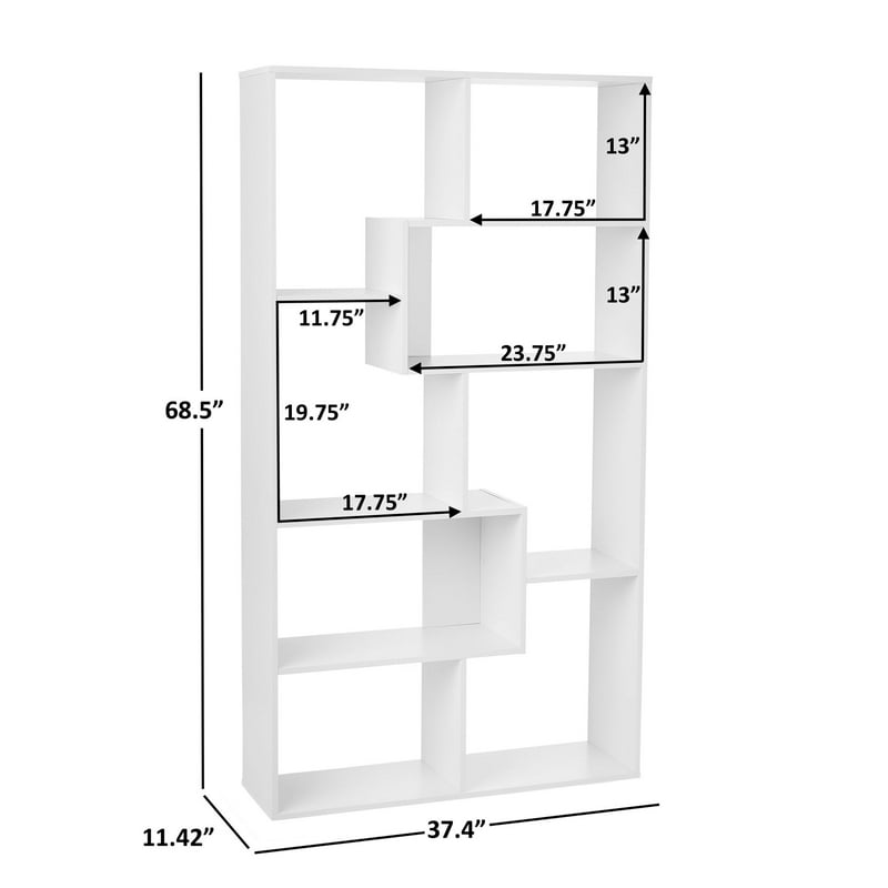 Modern 8-Cube Bookcase with Open-Back Design