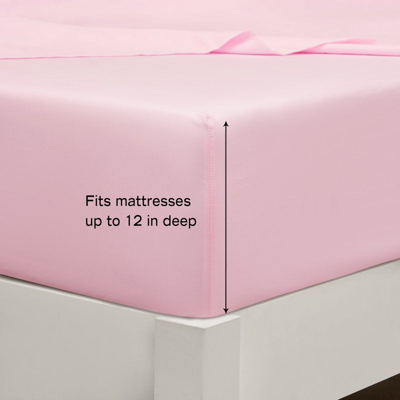 Twin Bed-in-a-Bag Set with Pink Wildflower Floral Pattern - Your Zone, 5 Pieces, Reversible