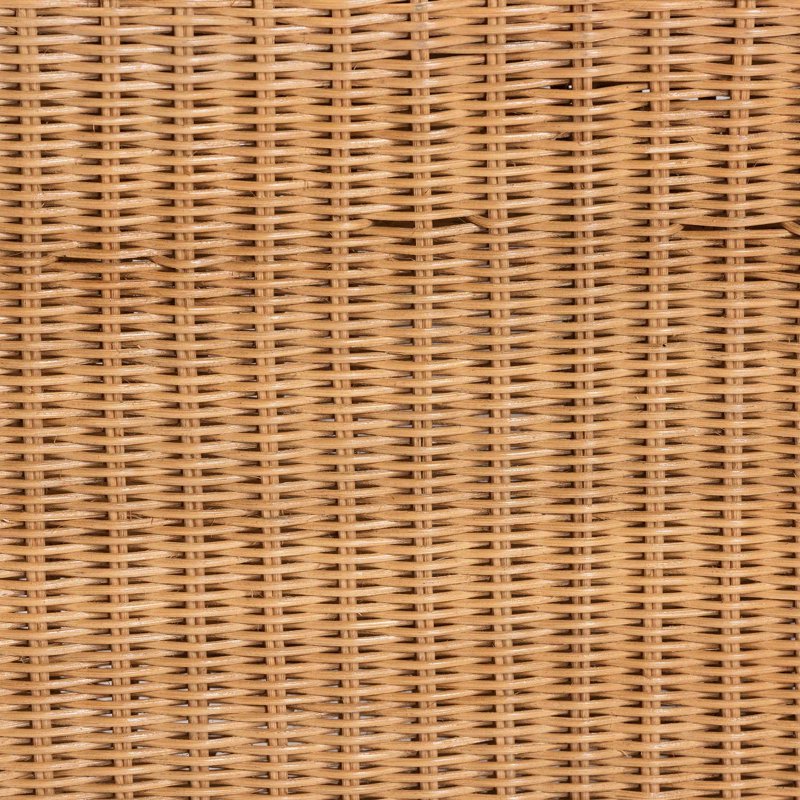 Boho Accent Bench - Handcrafted Natural Rattan - Light Honey