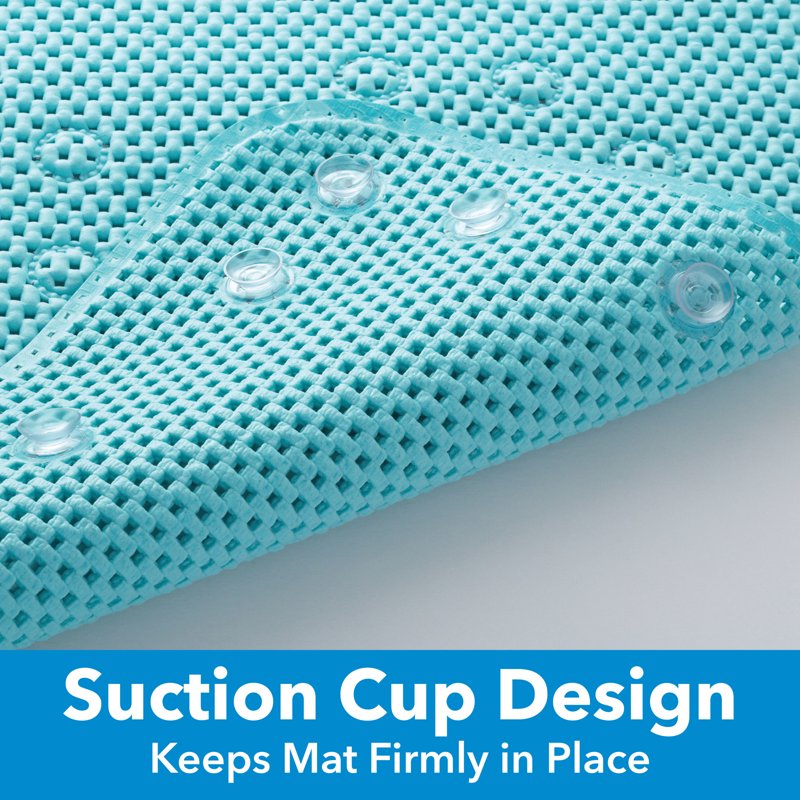 Cushioned Bathtub Mat 17 x 36 Inches Non-Slip Foam Shower Mat