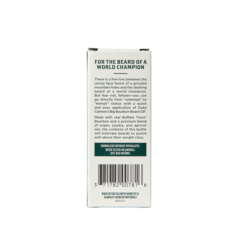 Big Bourbon Beard Oil for Men - 1 fl oz Natural Formula