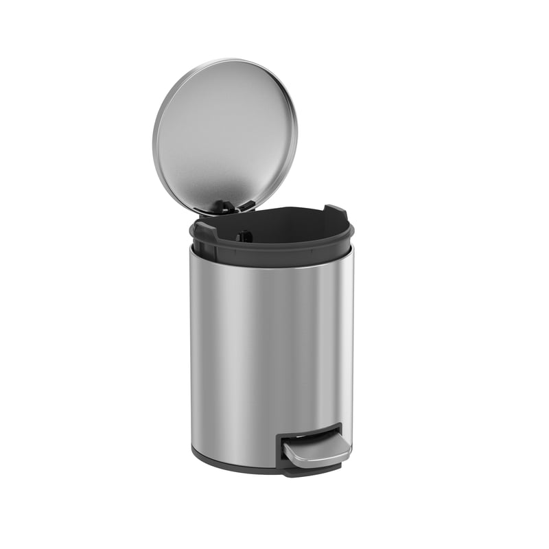 Stainless Steel Step Trash Can with Soft-Close Lid - 1.3 Gallon
