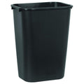 10.38 Gallon Plastic Open Top Office Wastebasket - Black