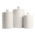 Ceramic Food Storage Canister Set of 3 - White Hampton