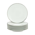Coupe Silver Line Porcelain Bread & Butter Plate Set - B&B