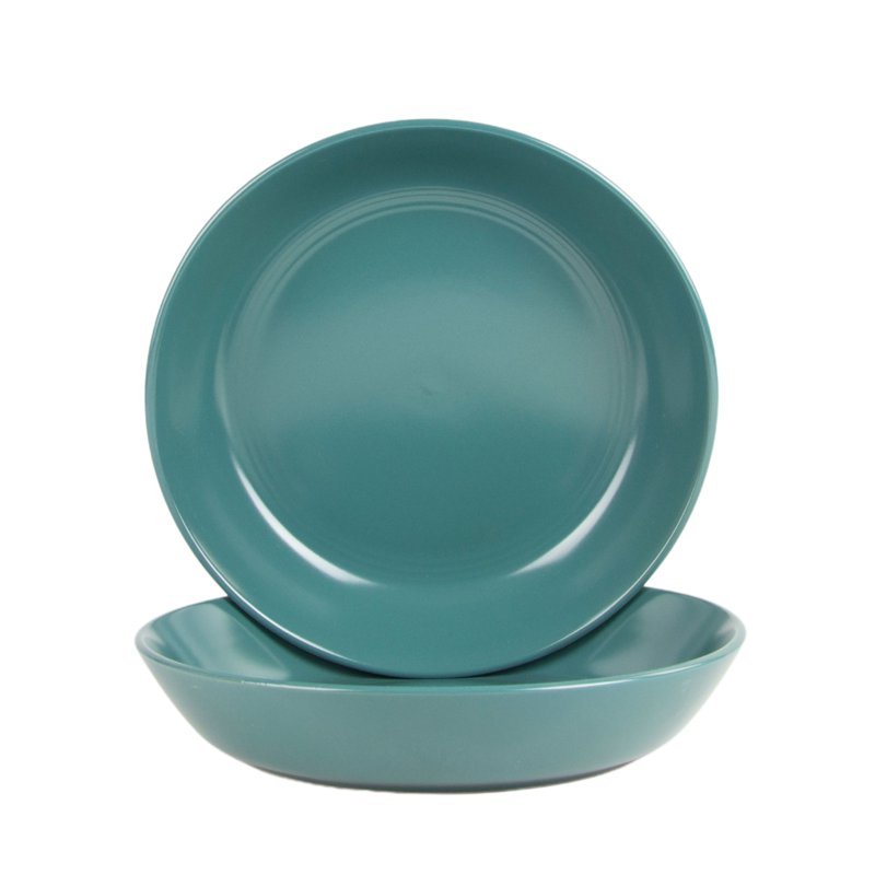 Emerald Green Round Dinner Bowl Set of 2 - 9.5" / 36 oz